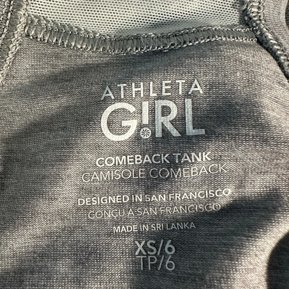 Athleta Girl Comeback Tank Top Grey Heather Sz XS/6